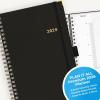 Blue Sky 2026 Weekly and Monthly Planner Calendar, January 2026 – December 2026, 5″ x 8″, Faux Leather Cover, Durable Twin Wire Binding, Storage Pocket, Laminated Tabs, Includes Pen Loop, Bungee, Ruler, Black(Black- 2026)