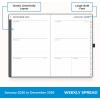 Blue Sky 2026 Weekly and Monthly Planner Calendar, January 2026 – December 2026, 5″ x 8″, Faux Leather Hard Cover, Bookbound, Tabs, Pen Loop, French Navy(Black- 2026)