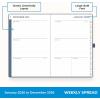 Blue Sky 2026 Weekly and Monthly Planner Calendar, January 2026 – December 2026, 5″ x 8″, Faux Leather Hard Cover, Bookbound, Tabs, Pen Loop, French Navy(French Navy- 2026)