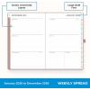 Blue Sky 2026 Weekly and Monthly Planner Calendar, January 2026 – December 2026, 5″ x 8″, Faux Leather Hard Cover, Bookbound, Tabs, Pen Loop, French Navy(Soft Brown- 2026)