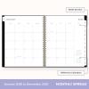 Blue Sky Ashley G 2026 Weekly and Monthly Planner Calendar, January 2026 – December 2026, 8.5″ x 11″, Flexible Cover, Durable Twin Wire Binding, Laminated Tabs, Pocket & Stickers, Shooting Stars Cream(Sweetheart Black- 2026)