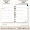 Blue Sky Life Note It 2026 Weekly and Monthly Planner Notes, January 2026 – December 2026, 5.875″ x 8.625″, Clear Pocket Cover, Durable Twin Wire Binding, Storage Pocket, 50 Perforated Notes Sheets, Dania Dark(Dania Dark- 2026)