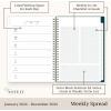 Blue Sky Life Note It 2026 Weekly and Monthly Planner Notes, January 2026 – December 2026, 5.875″ x 8.625″, Clear Pocket Cover, Durable Twin Wire Binding, Storage Pocket, 50 Perforated Notes Sheets, Dania Dark(Dania Dark- 2026)