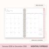 Blue Sky Rachel Parcell 2026 Weekly and Monthly Planner Calendar, January 2026 – December 2026, 5″ x 8″, Clear Pocket Cover, Durable Twin Wire Binding, Laminated Tabs, Pocket, Stickers, Cherie(Cherie- 2026)