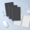 Blue Sky Smart Notes Professional Notebook, Wire-O Binding, 8.5″ x 11″, Black (14713)(Gray- 4 Pack)
