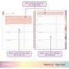 Blue Sky WAAV 2025-2026 Weekly and Monthly Academic Year Planner Calendar, July 2025 – June 2026, 7″ x 9″, Flexible Cover, Wirebound, Laminated Tabs, Storage Pocket, Lisa(Lisa- 2025/2026)