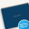 Blue Sky Weekly Planner Pad 300g Cardboard, Non-Dated Weekly Safety Wirebound Top Bound (Navy, 12″ x 9″)(Navy)