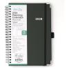 Blue Sky 2026 Weekly and Monthly Planner Calendar, January 2026 – December 2026, 5″ x 8″, Faux Leather Cover, Durable Twin Wire Binding, Storage Pocket, Laminated Tabs, Includes Pen Loop, Bungee, Ruler, Black(Slate Gray- 2026)