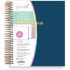 Blue Sky Livewell 2026 Daily and Monthly Planner Calendar, January 2026 – December 2026, 7″ x 9″, Flexible Laminated Cover, Heavy Duty Coil Binding, Colorful Premium Paper, Includes Storage Pocket, Stickers, Waimea(Navy- 2026)