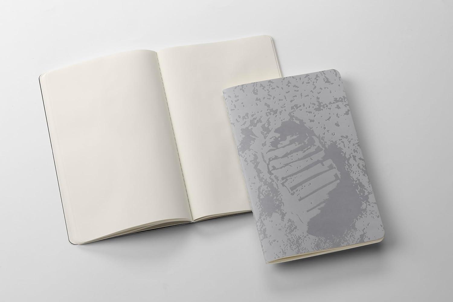 imageMoleskine Limited Edition NASAinspired Cahier Journals Soft Cover Large 5quot x 825quot Plain BlackGray 80 pages Set of 2