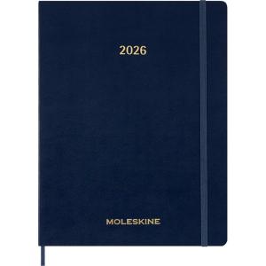 Moleskine 2026 15-Month Essential Planner, Soft Cover, Weekly Vertical, XXL (8.5″ x 11″), Sapphire Blue, 144 pages