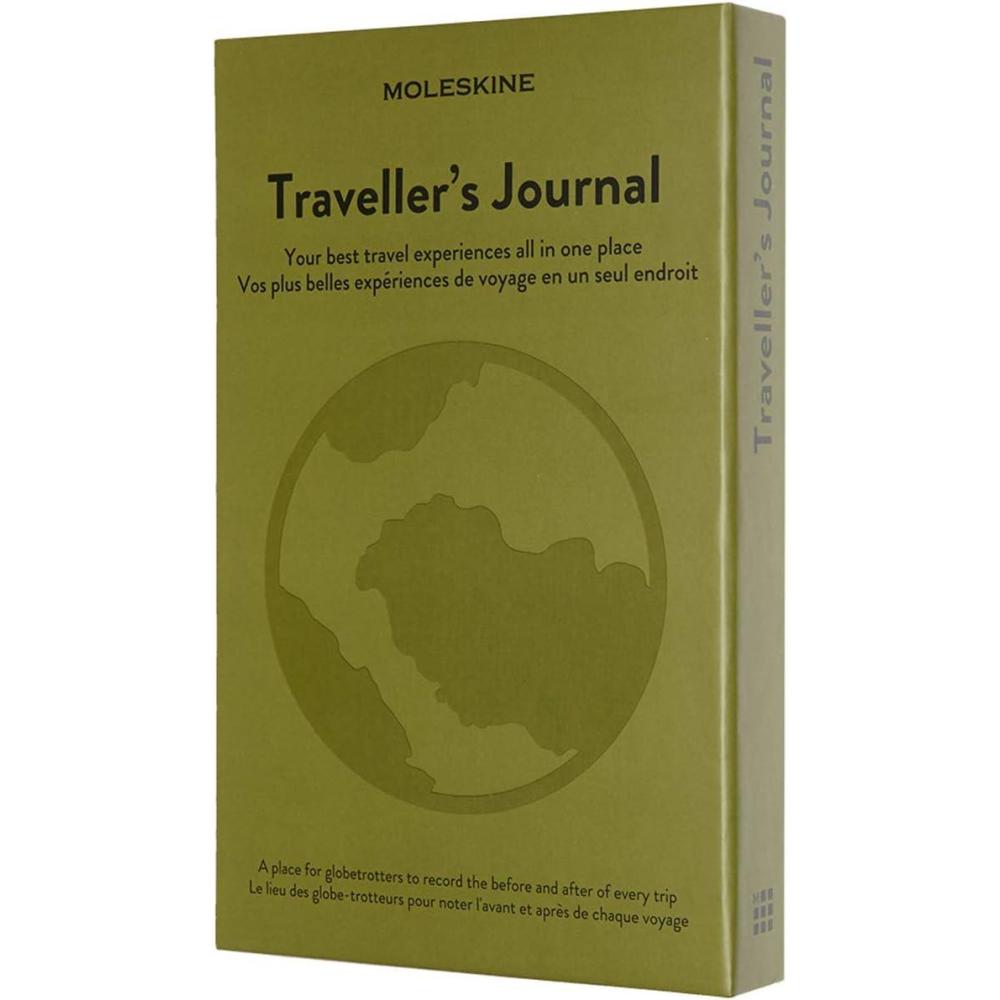 imageMoleskine Passion Journal Travel Hard Cover Large 5quot x 825quot Elm Green 400 Pages