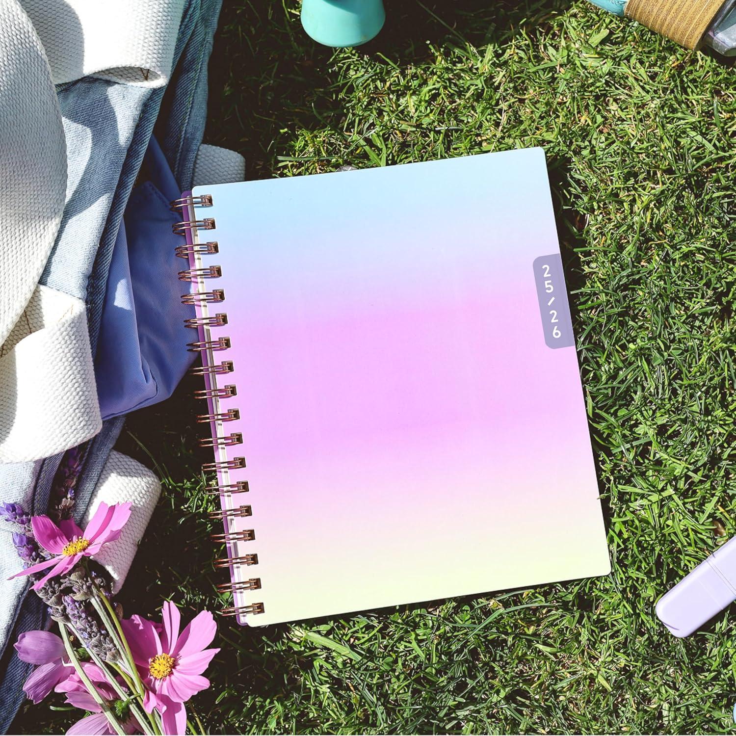 imageBlue Sky WAAV 20262027 Weekly and Monthly Academic Year Planner Calendar July 2026 June 2027 7 x 9 Flexible Cover Wirebound Laminated Tabs Storage Pocket JunnyLisa 20252026