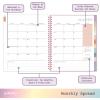 Blue Sky WAAV 2026-2027 Weekly and Monthly Academic Year Planner Calendar, July 2026 – June 2027, 7″ x 9″, Flexible Cover, Wirebound, Laminated Tabs, Storage Pocket, Junny(Lisa- 2025/2026)