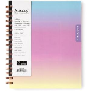 Blue Sky WAAV 2026-2027 Weekly and Monthly Academic Year Planner Calendar, July 2026 – June 2027, 7″ x 9″, Flexible Cover, Wirebound, Laminated Tabs, Storage Pocket, Junny(Lisa- 2026/2027)