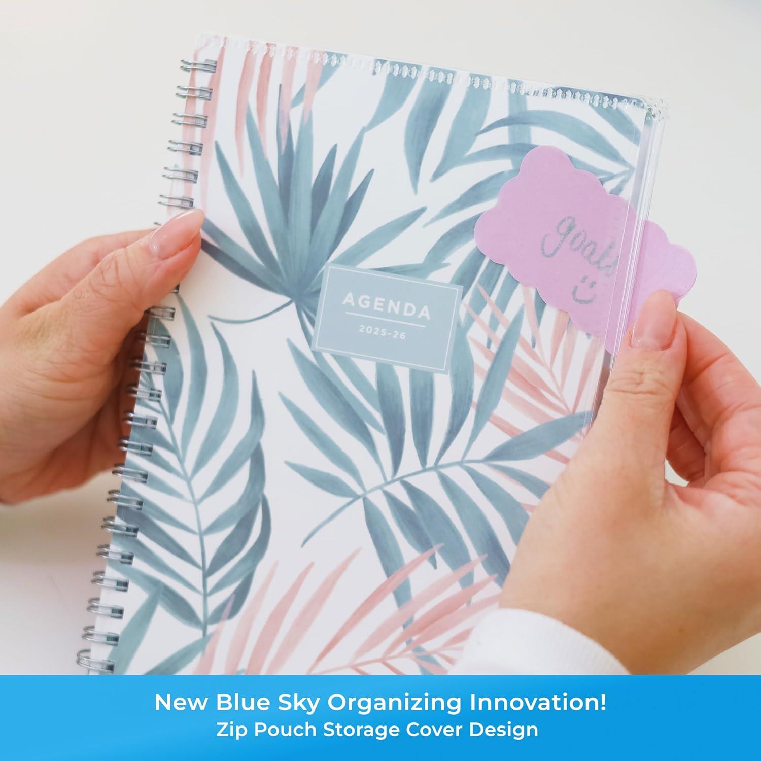 imageBlue Sky 20262027 Weekly and Monthly Academic Year 15 Month Planner Calendar April 2026 June 2027 5 x 8 Flexible Cover With Zip Pouch Wirebound Storage Pocket SeychelleSeychelle 20252026