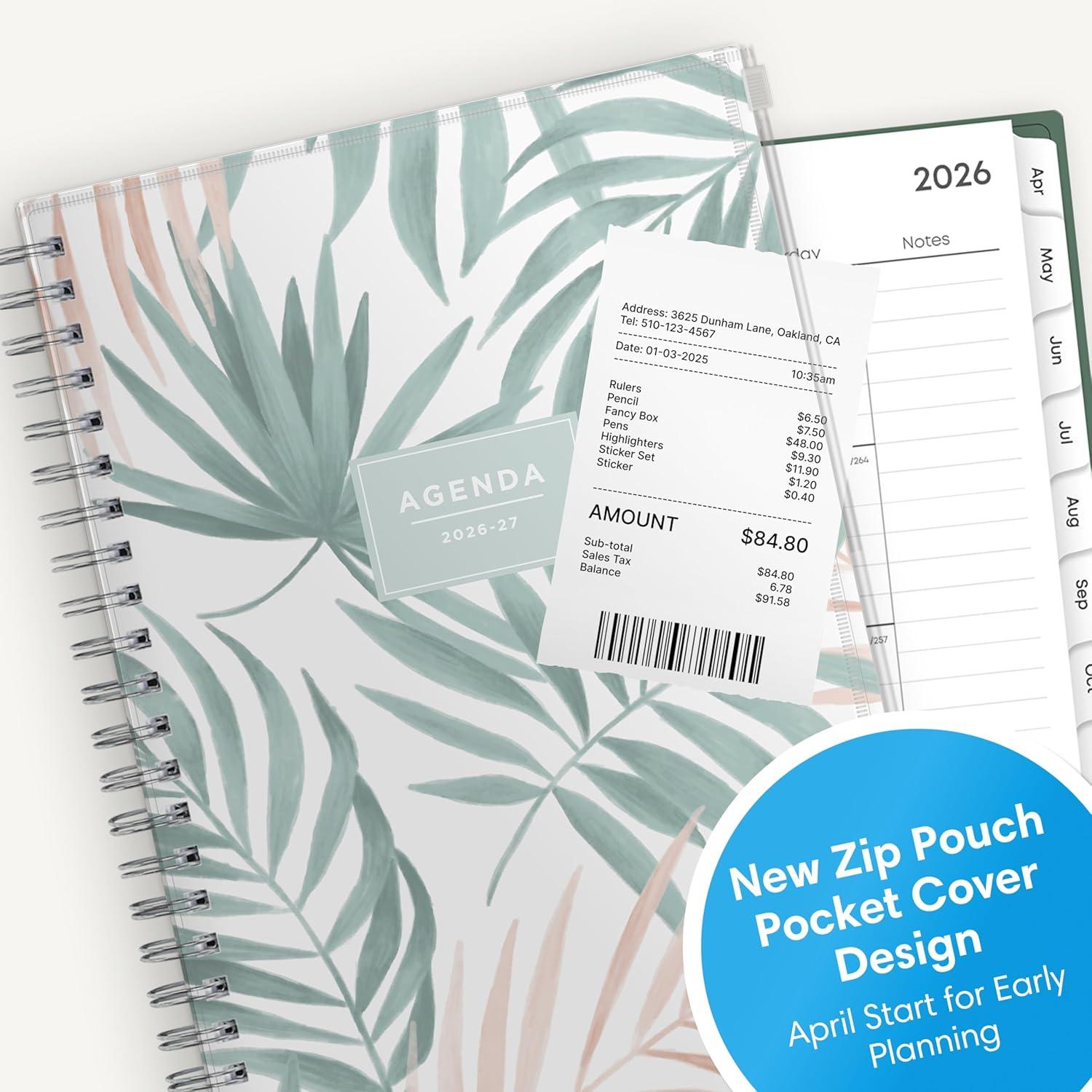 imageBlue Sky 20262027 Weekly and Monthly Academic Year 15 Month Planner Calendar April 2026 June 2027 5 x 8 Flexible Cover With Zip Pouch Wirebound Storage Pocket SeychelleSeychelle 20262027