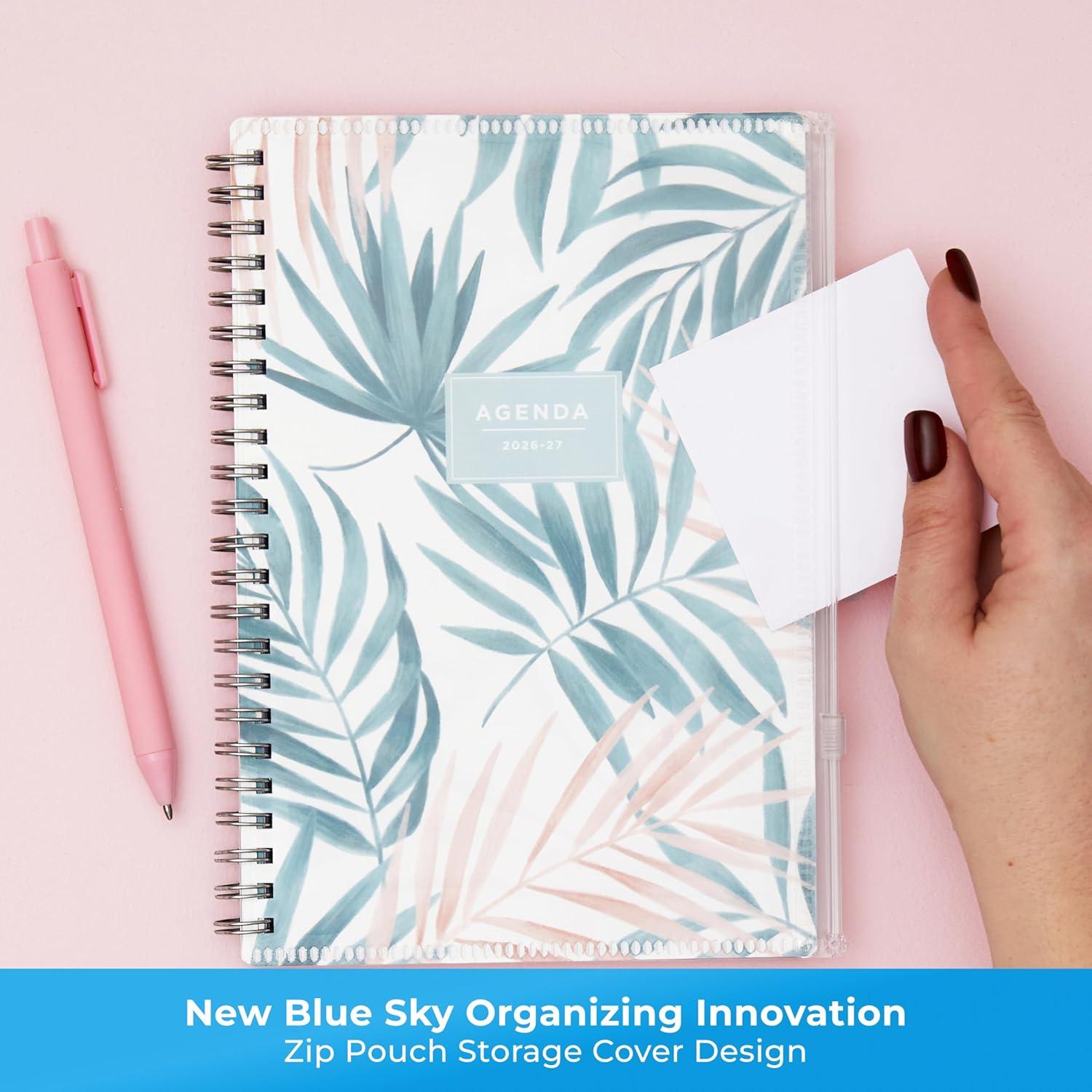 imageBlue Sky 20262027 Weekly and Monthly Academic Year 15 Month Planner Calendar April 2026 June 2027 5 x 8 Flexible Cover With Zip Pouch Wirebound Storage Pocket SeychelleSeychelle 20262027