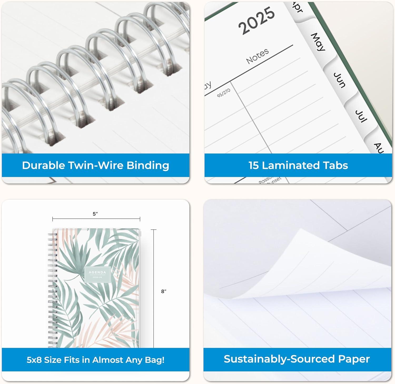 imageBlue Sky 20262027 Weekly and Monthly Academic Year 15 Month Planner Calendar April 2026 June 2027 5 x 8 Flexible Cover With Zip Pouch Wirebound Storage Pocket SeychelleSeychelle 20252026