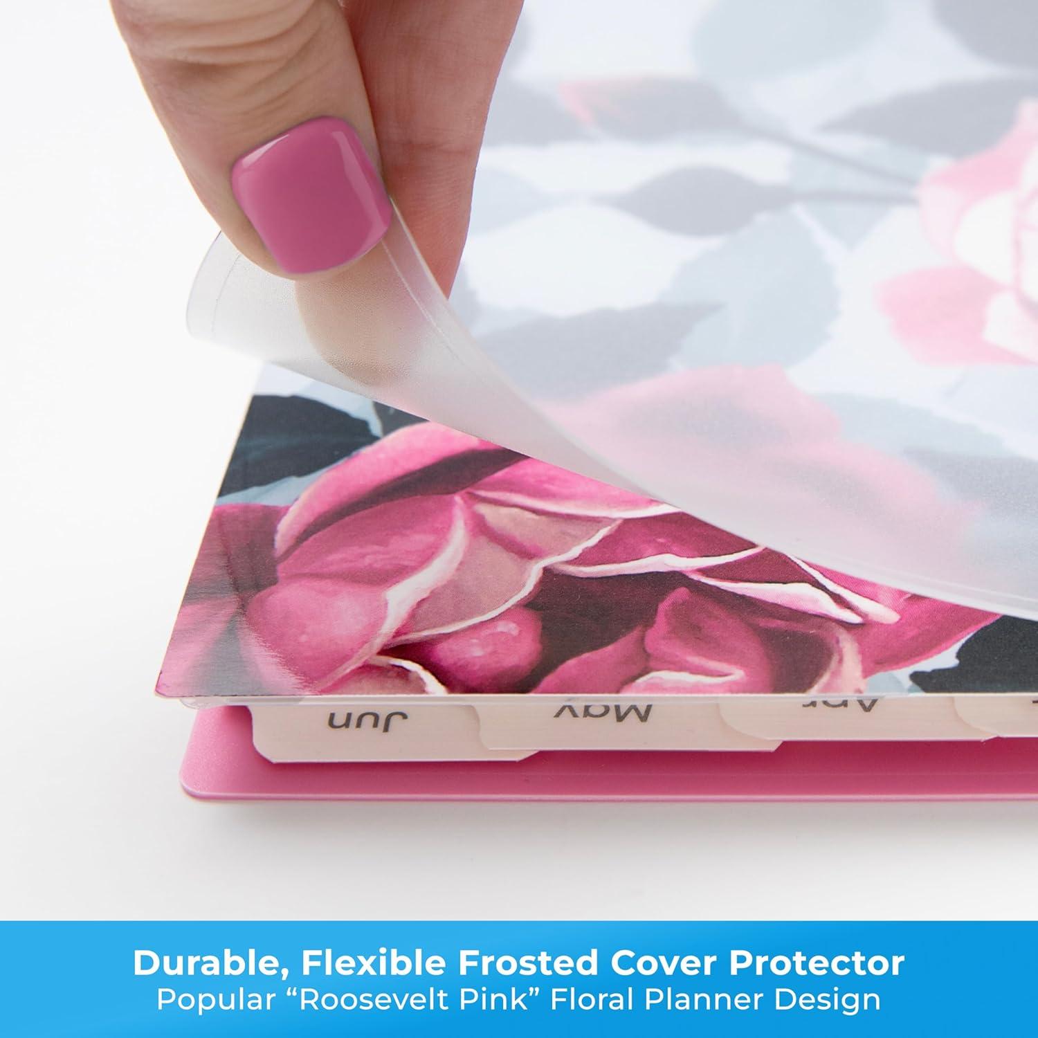 imageBlue Sky 20262027 Weekly and Monthly Academic Year Planner Calendar July 2026 June 2027 5 x 8 Flexible Cover Wirebound Laminated Tabs Roosevelt PinkRoosevelt Pink 20262027