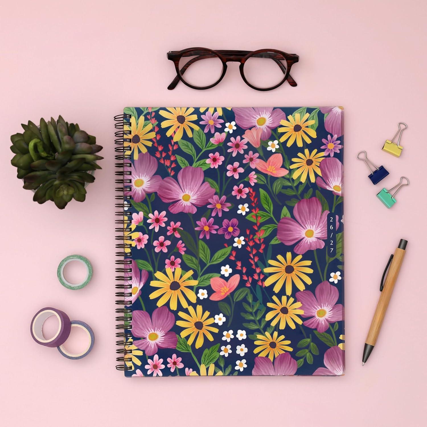 imageBlue Sky Sustainability 20262027 Weekly and Monthly Academic Year Planner Calendar July 2026 June 2027 5 x 8 Flexible Cover From Recycled Plastic Wirebound Laminated Tabs Storage Pocket GailGail 20262027