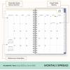 Blue Sky Day Designer 2026-2027 Weekly and Monthly Academic Year Planner Calendar, July 2026 – June 2027, 5″ x 8″, Clear Pocket Cover, Laminated Tabs, Storage Pocket, Includes Stickers, Climbing Floral Blush(Climbing Floral Blush- 2025/2026)