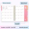 Blue Sky Livewell 2026-2027 Weekly and Monthly Academic Year Planner Calendar, July 2026 – June 2027, 7″ x 9″, Flexible Cover, Wirebound, Colorful Interior, Laminated Tabs, Storage Pocket, Includes Stickers, Charmie(Charmie- 2026/2027)