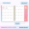 Blue Sky Livewell 2026-2027 Weekly and Monthly Academic Year Planner Calendar, July 2026 – June 2027, 7″ x 9″, Flexible Cover, Wirebound, Colorful Interior, Laminated Tabs, Storage Pocket, Includes Stickers, Charmie(Rainbow- 2025/2026)