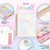 Blue Sky Livewell 2026-2027 Weekly and Monthly Academic Year Planner Calendar, July 2026 – June 2027, 7″ x 9″, Flexible Cover, Wirebound, Colorful Interior, Laminated Tabs, Storage Pocket, Includes Stickers, Charmie(Rainbow- 2026/2027)