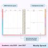 Blue Sky Livewell 2026-2027 Weekly and Monthly Academic Year Planner Calendar, July 2026 – June 2027, 7″ x 9″, Flexible Cover, Wirebound, Colorful Interior, Laminated Tabs, Storage Pocket, Includes Stickers, Charmie(Charmie- 2026/2027)