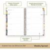 Blue Sky Sustainability 2026-2027 Weekly and Monthly Academic Year Planner Calendar, July 2026 – June 2027, 5″ x 8″, Flexible Cover From Recycled Plastic, Wirebound, Laminated Tabs, Storage Pocket, Gail(Gail- 2026/2027)