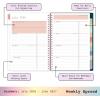 Blue Sky WAAV 2026-2027 Weekly and Monthly Academic Year Planner Calendar, July 2026 – June 2027, 7″ x 9″, Flexible Cover, Wirebound, Laminated Tabs, Storage Pocket, Includes 20 Extra Notes Pages, Michelle(Callisto- 2026/2027)
