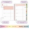 Blue Sky WAAV 2026-2027 Weekly and Monthly Academic Year Planner Calendar, July 2026 – June 2027, 7″ x 9″, Flexible Cover, Wirebound, Laminated Tabs, Storage Pocket, Includes 20 Extra Notes Pages, Michelle(Michelle- 2026/2027)