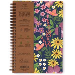 Blue Sky Sustainability 2026-2027 Weekly and Monthly Academic Year Planner Calendar, July 2026 – June 2027, 5″ x 8″, Flexible Cover From Recycled Plastic, Wirebound, Laminated Tabs, Storage Pocket, Gail(Gail- 2026/2027)