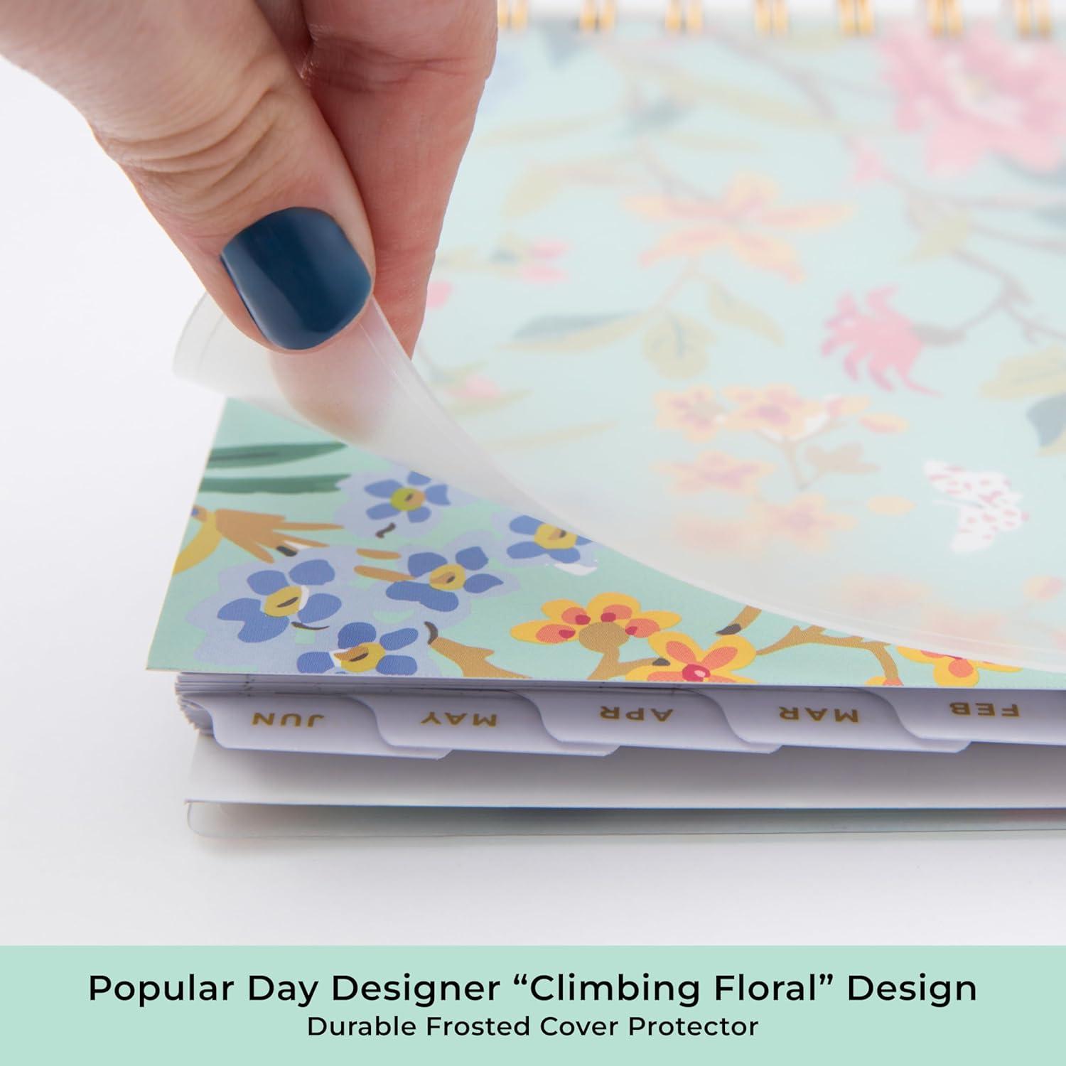 imageBlue Sky Day Designer 20262027 Weekly and Monthly Academic Year Planner Calendar July 2026 June 2027 5875 x 8625 Flexible Cover Laminated Tabs Storage Pocket Includes Stickers and 30 Extra Sheets of Notes Climbing Floral MintClimbing Floral Mint 20262027