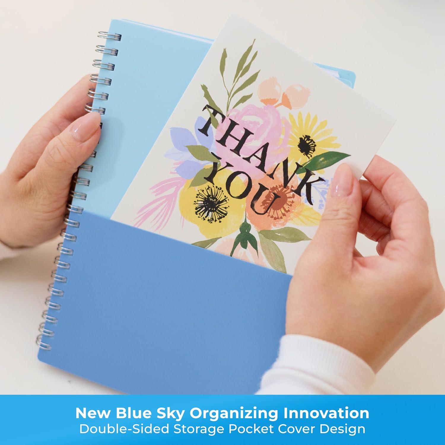 imageBlue Sky 20262027 Weekly and Monthly Academic Year 15 Month Planner Calendar April 2026 June 2027 5 x 8 Flexible Cover With Pockets Wirebound Storage Pocket BluesBlues 20262027