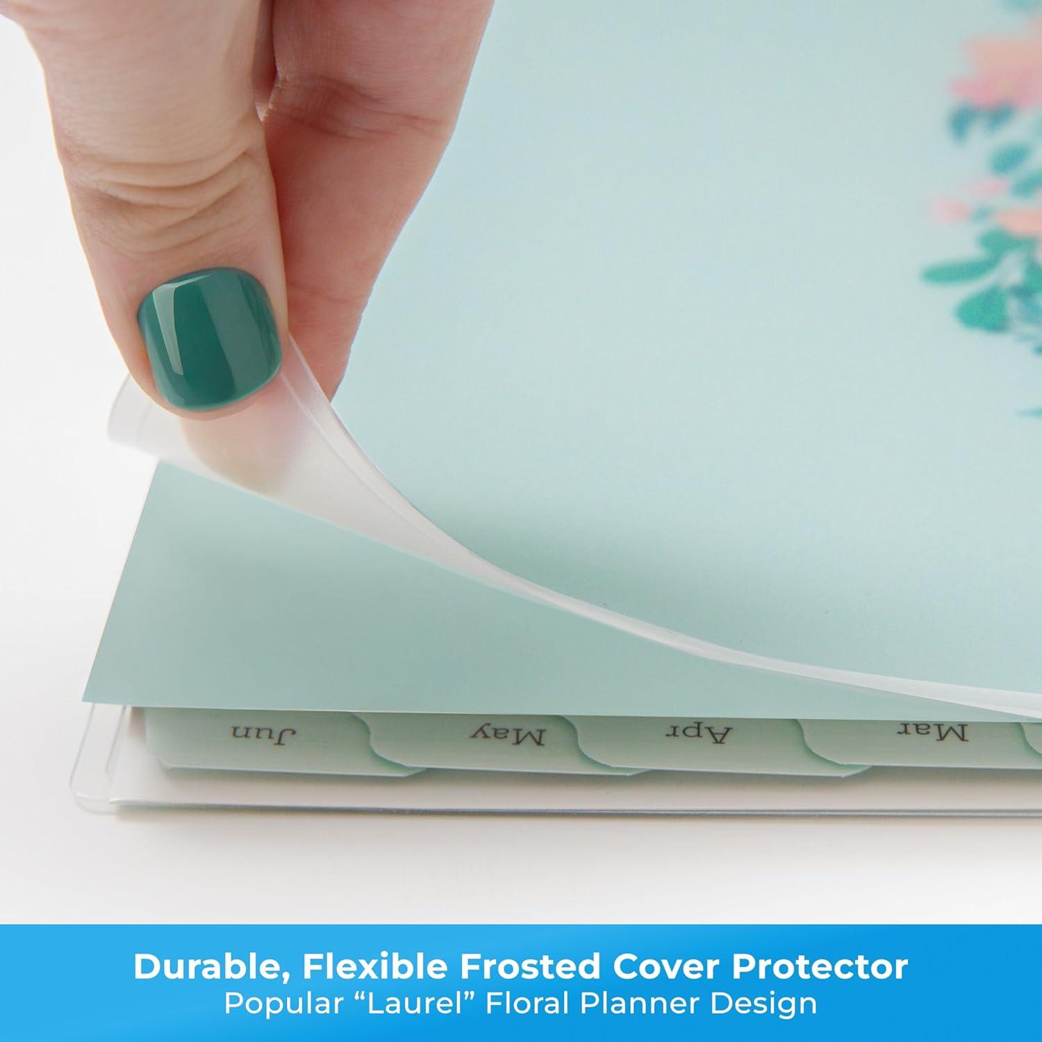imageBlue Sky 20262027 Weekly and Monthly Academic Year Planner Calendar July 2026 June 2027 5 x 8 Flexible Cover Wirebound Laminated Tabs LaurelLaurel 20262027
