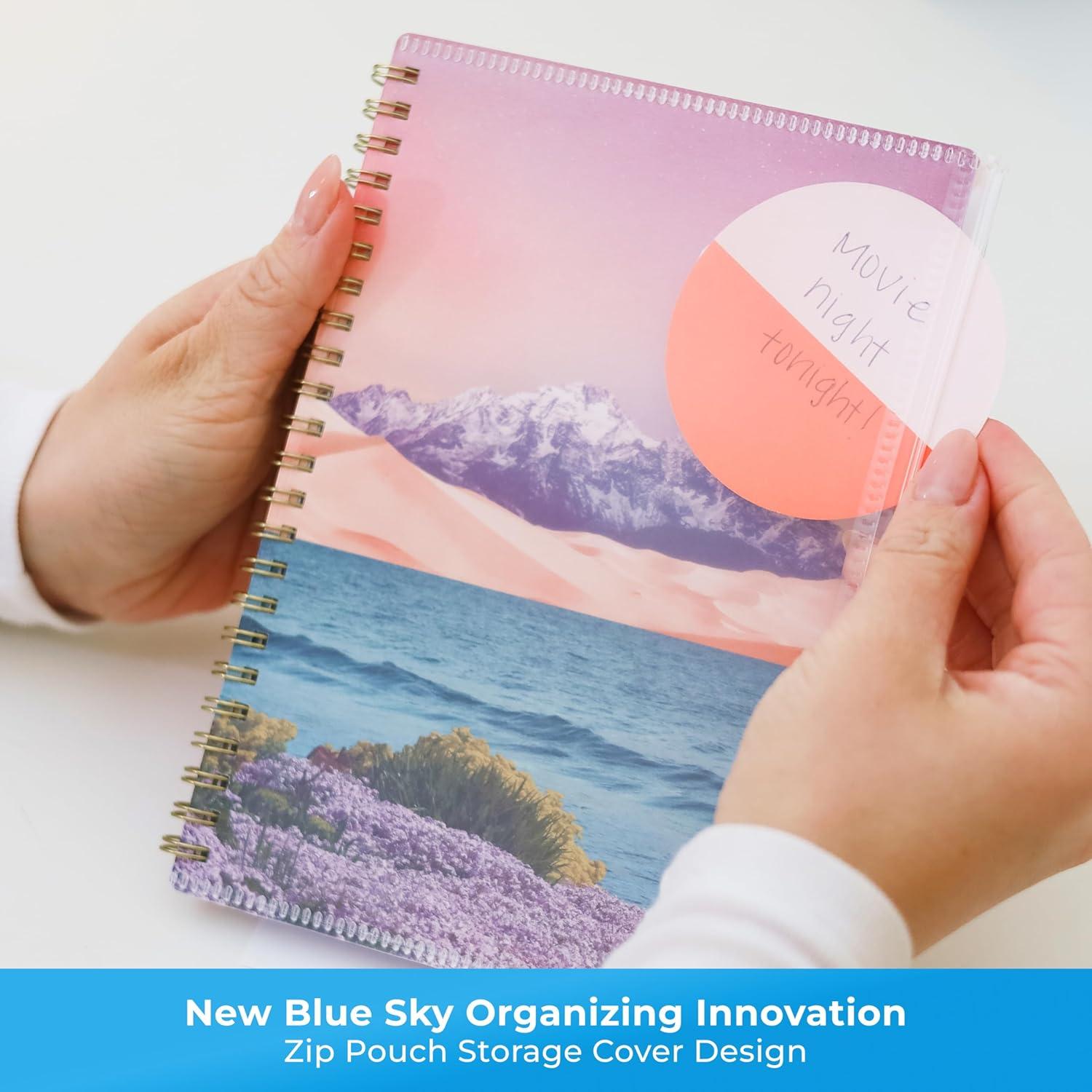 imageBlue Sky 20262027 Weekly and Monthly Academic Year Planner Calendar July 2026 June 2027 5 x 8 Flexible Cover With Zip Pouch Wirebound Storage Pocket Enough to BelieveEnough to Believe 20262027