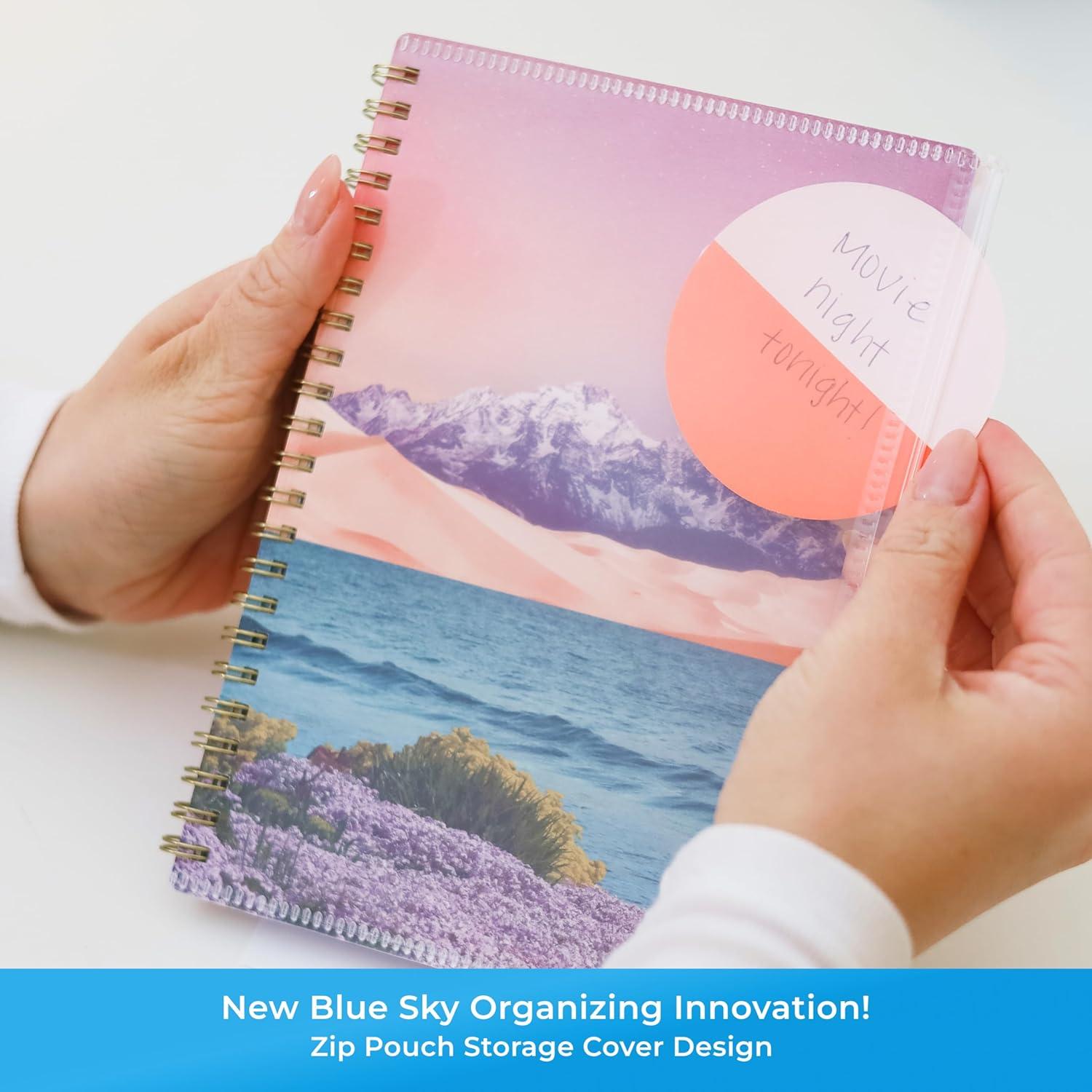 imageBlue Sky 20262027 Weekly and Monthly Academic Year Planner Calendar July 2026 June 2027 5 x 8 Flexible Cover With Zip Pouch Wirebound Storage Pocket Enough to BelieveEnough to Believe 20252026
