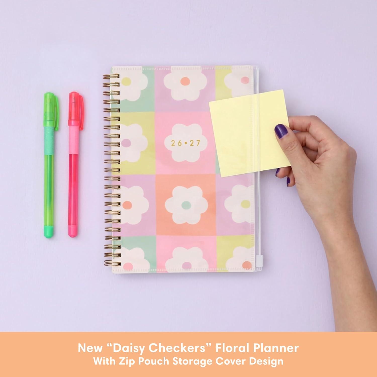 imageBlue Sky Brook Gossen 15 Month 20262027 Weekly and Monthly Academic Year Planner Calendar April 2026 June 2027 5 x 8 Flexible Cover With Zip Pouch Wirebound Laminated Tabs Storage Pocket Rainbow CityDaisy 20262027