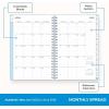 Blue Sky 2026-2027 Weekly and Monthly Academic Year 15 Month Planner Calendar, April 2026 – June 2027, 5″ x 8″, Flexible Cover With Pockets, Wirebound, Storage Pocket, Blues(Blues- 2025/2026)