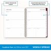 Blue Sky 2026-2027 Weekly and Monthly Academic Year Planner Calendar, July 2026 – June 2027, 5.875″ x 8.625″, Flexible Pocket Cover, Wirebound, Laminated Tabs, Includes Extra 30 Sheets of Notes, Dark Peonies(Mayla- 2026/2027)