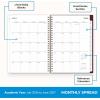 Blue Sky 2026-2027 Weekly and Monthly Academic Year Planner Calendar, July 2026 – June 2027, 5.875″ x 8.625″, Flexible Pocket Cover, Wirebound, Laminated Tabs, Includes Extra 30 Sheets of Notes, Dark Peonies(Mayla- 2026/2027)