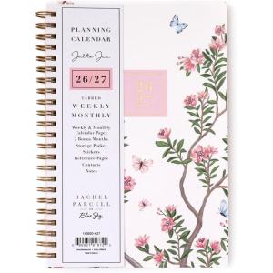 Blue Sky Rachel Parcell 2026-2027 Weekly and Monthly Academic Year Planner Calendar, July 2026 – June 2027, 5″ x 8″, Flexible Cover, Wirebound, Laminated Tabs, Storage Pocket, Includes Stickers, Cherie(Cherie- 2026/2027)