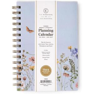 Blue Sky The Everygirl 2026-2027 Weekly and Monthly Academic Year Planner Calendar, July 2026 – June 2027, 5″ x 8″, Flexible Cover, Wirebound, Laminated Tabs, Storage Pocket, Includes Stickers, Stratford Coastal(Stratford Coastal- 2026/2027)