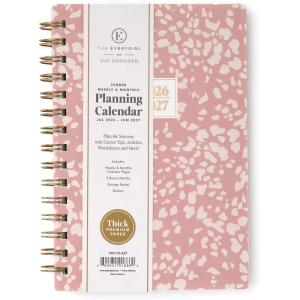Blue Sky The Everygirl 2026-2027 Weekly and Monthly Academic Year Planner Calendar, July 2026 – June 2027, 5″ x 8″, Flexible Cover, Wirebound, Laminated Tabs, Storage Pocket, Includes Stickers, Bengala Desert Rose(Bengala Desert Rose- 2026/2027)