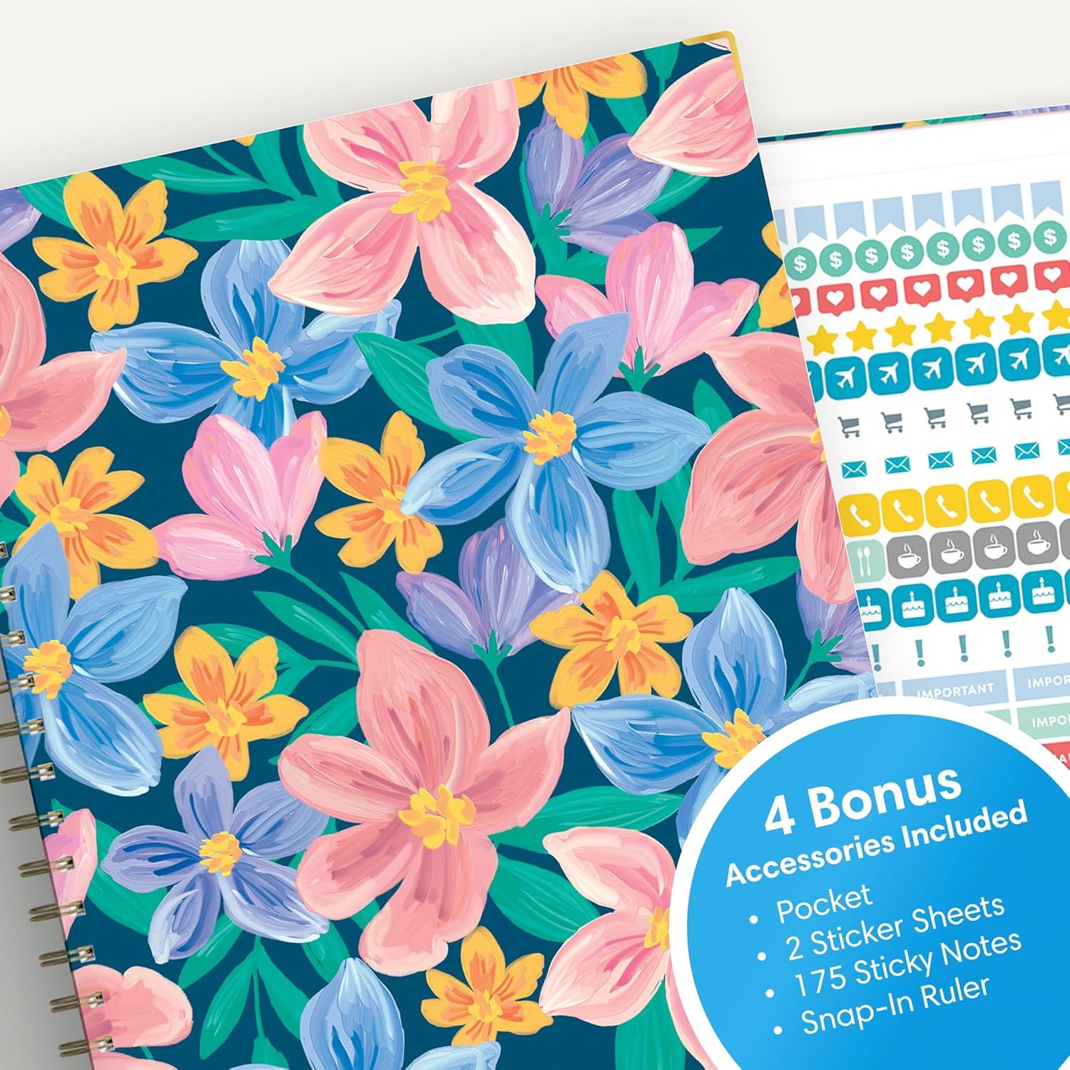 imageBlue Sky 15 Month 20262027 Weekly and Monthly Academic Year Planner Calendar April 2026 June 2027 85 x 11 Hard Cover Wirebound Laminated Tabs Storage Pocket Includes Snapin Ruler wSticky Notes amp Sticker Sheet Londonberry WhiteNerina 20262027