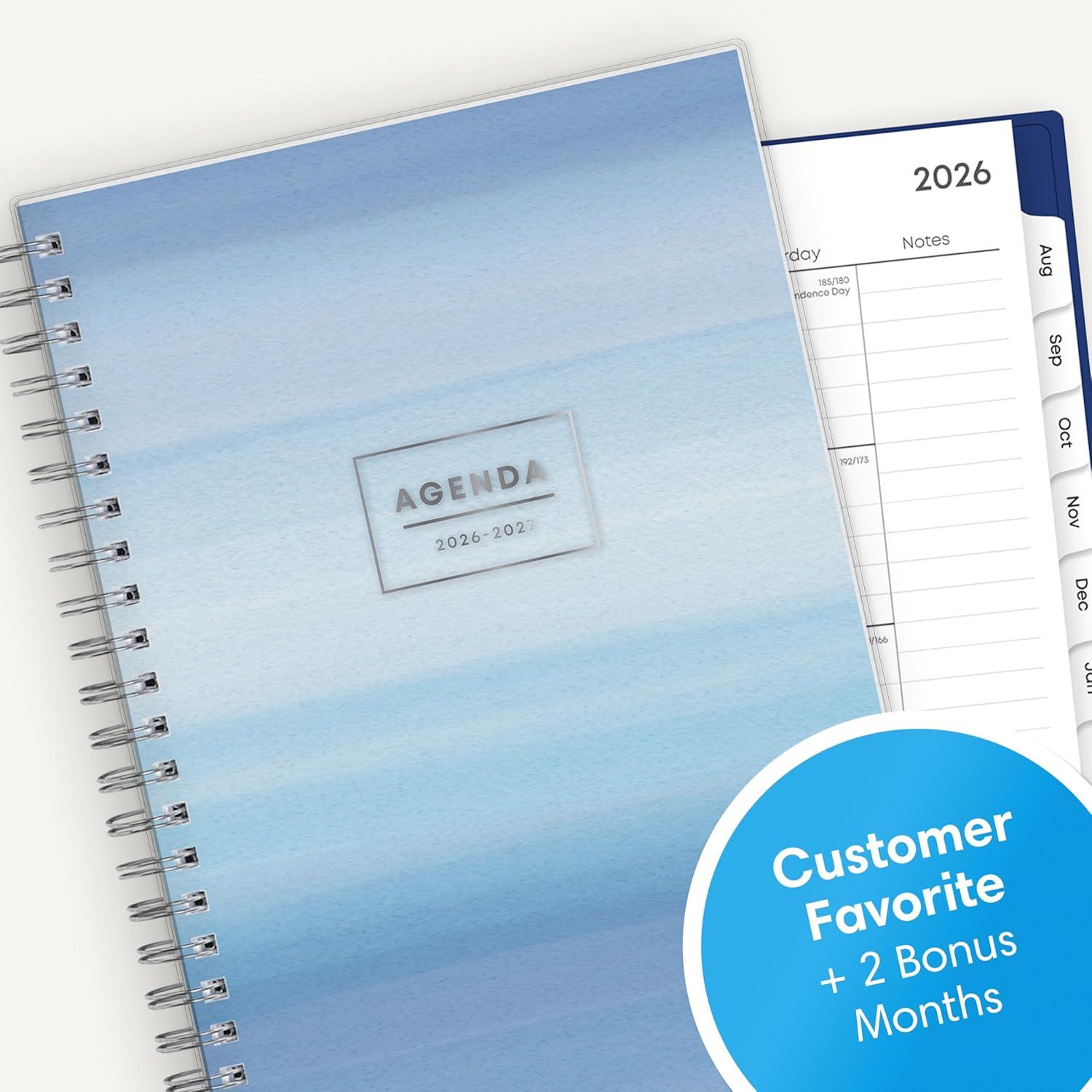 imageBlue Sky 20262027 Weekly and Monthly Academic Year Planner Calendar July 2026 June 2027 5 x 8 Flexible Cover Wirebound Laminated Tabs ChansonChanson 20262027