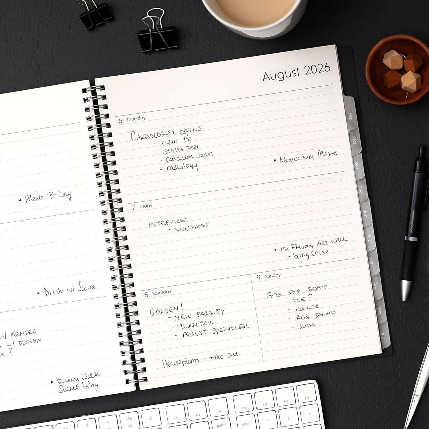 imageBlue Sky 20262027 Weekly and Monthly Academic Year Planner Calendar July 2026 June 2027 5 x 8 Flexible Cover Wirebound Laminated Tabs EnterpriseEnterprise 20262027
