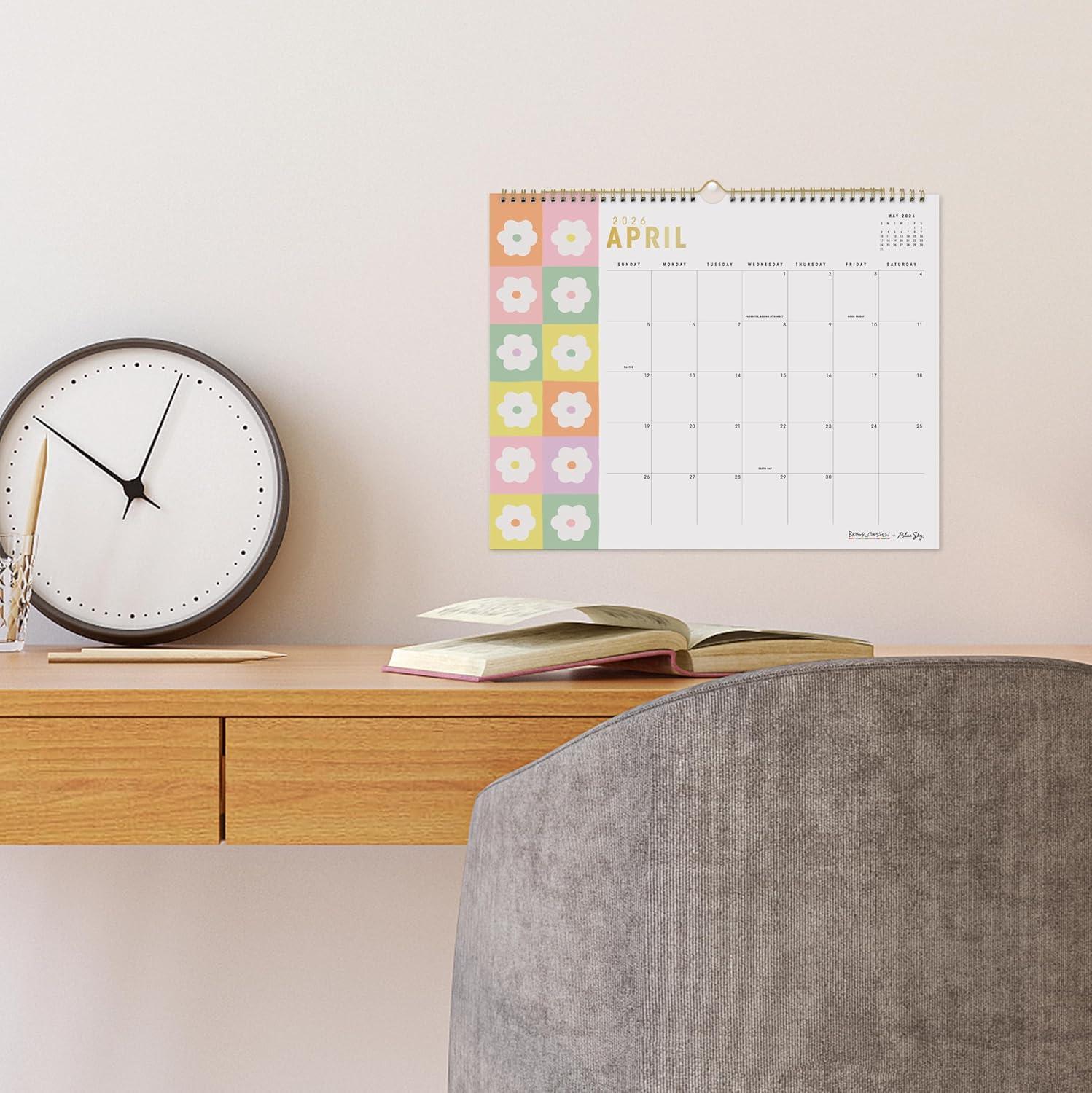 imageBlue Sky Brook Gossen 20262027 15 Month Monthly Academic Year Wall Calendar April 2026 June 2027 15 x 12 Durable Twin Wire Binding Colorful Interior Perfect For Home Office And Classroom Daisy CheckersDaisy Checkers 20262027